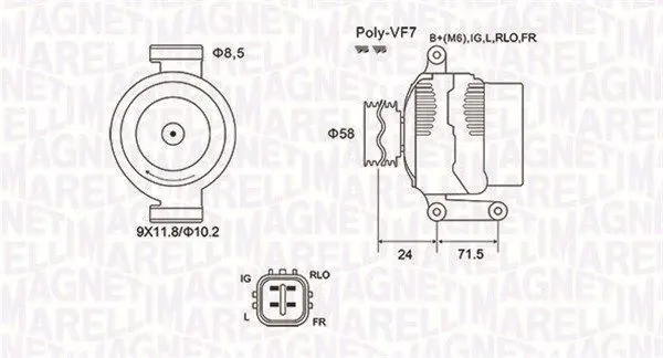 MAGNETI MARELLI 063731965010 Генератор