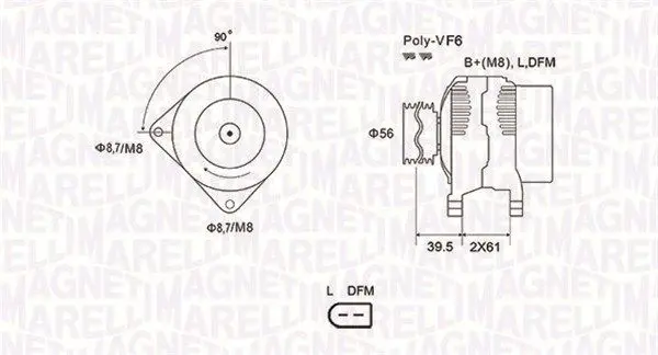 MAGNETI MARELLI 063731912010 Генератор
