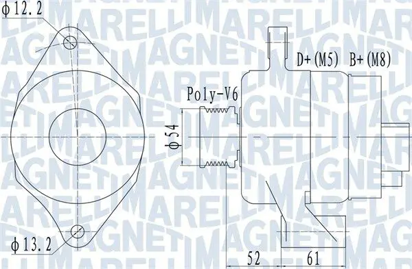 MAGNETI MARELLI 063732049010 Генератор