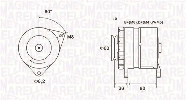 MAGNETI MARELLI 063735060010 Генератор