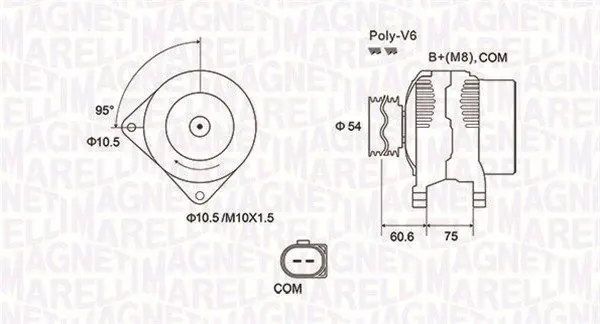 MAGNETI MARELLI 063732051010 Генератор