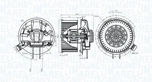MAGNETI MARELLI 069412305010 Вентилятор салона