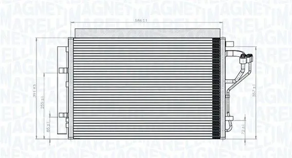 MAGNETI MARELLI 350203851000 Радиатор кондиционера