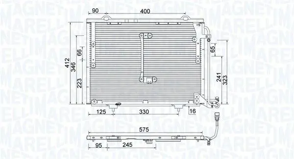 MAGNETI MARELLI 350203945000 Конденсатор, кондиционер