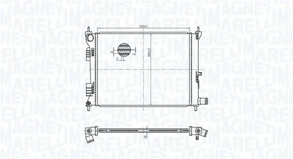 MAGNETI MARELLI 350213179500 Радиатор, охлаждение двигателя