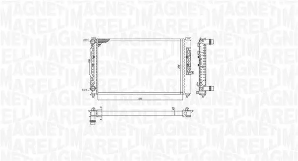 MAGNETI MARELLI 350213191700 Радиатор, охлаждение двигателя