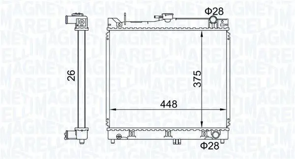MAGNETI MARELLI 350213192700 Радиатор, охлаждение двигателя