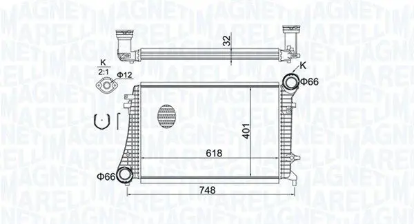 MAGNETI MARELLI 351319204240 Интеркулер