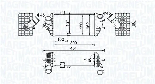 MAGNETI MARELLI 351319205690 Интеркулер