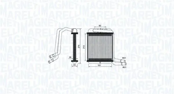 350218458000 BR458 Радиатор отопителя VW