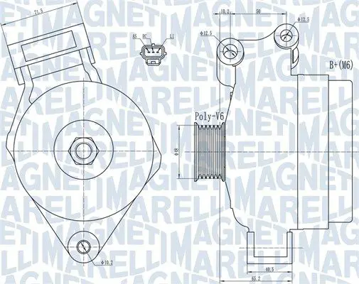MAGNETI MARELLI 063731925010 Генератор