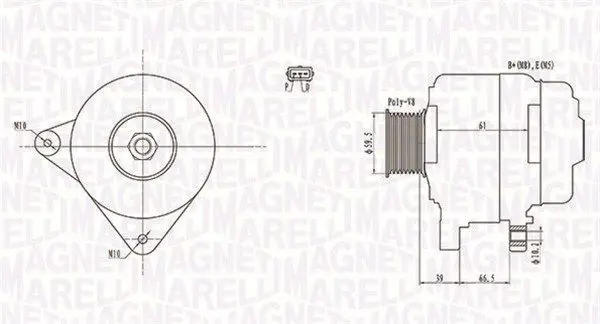 MAGNETI MARELLI 063731972010 Генератор