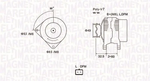 MAGNETI MARELLI 063731814010 Генератор