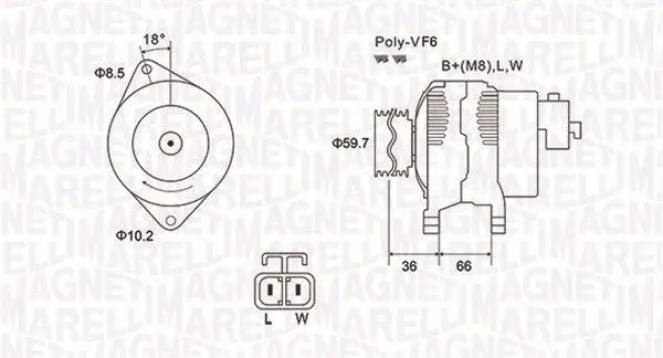 MAGNETI MARELLI 063731901010 Генератор