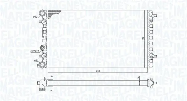 MAGNETI MARELLI 350213105100 Теплообменник