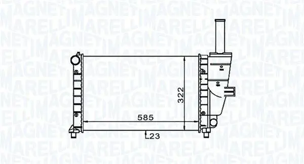 MAGNETI MARELLI 350213187100 Радиатор, охлаждение двигателя