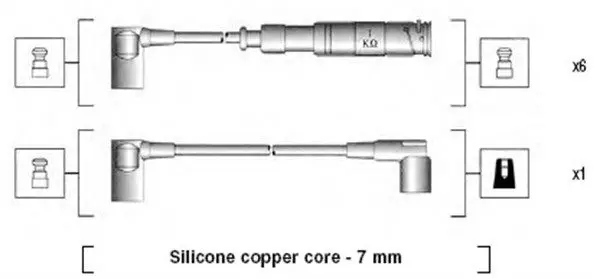 MAGNETI MARELLI 941115110655 Комплект проводов зажигания