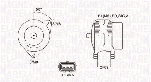 MAGNETI MARELLI 063731857010 Генератор
