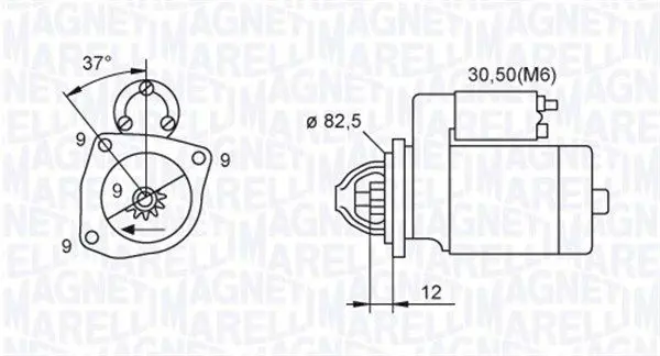 MAGNETI MARELLI 063721264010 Стартер