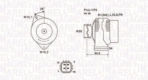 MAGNETI MARELLI 063731721010 Генератор
