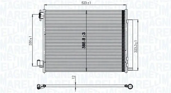 MAGNETI MARELLI 350203823000 BC823 Радиатор кондиционера