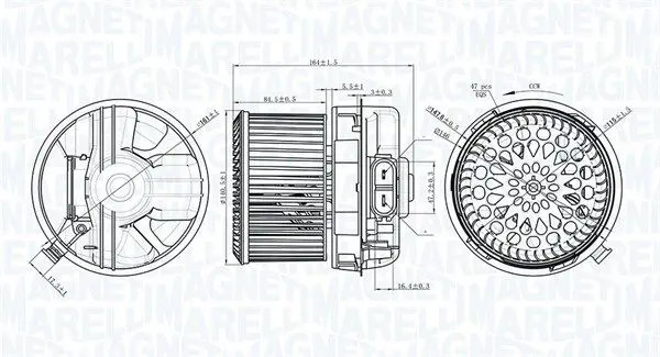 MAGNETI MARELLI 069412272010 Вентилятор салона