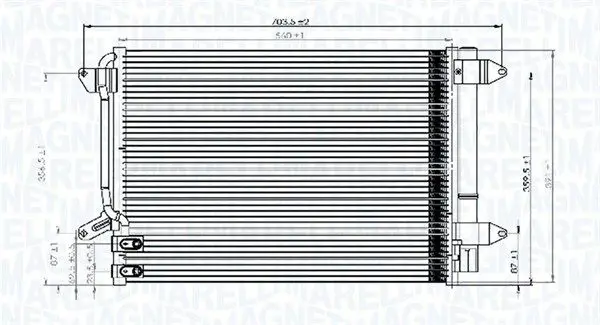 MAGNETI MARELLI 350203845000 Радиатор кондиционера