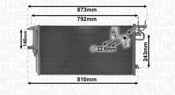 MAGNETI MARELLI 350203868000 Конденсатор, кондиционер