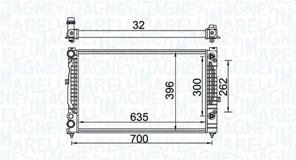MAGNETI MARELLI 350213157600 Радиатор, охлаждения двигателя