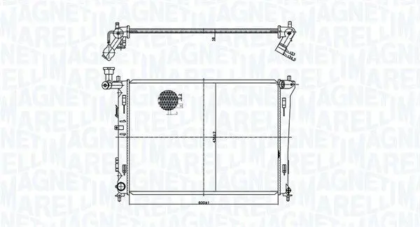 MAGNETI MARELLI 350213168100 Радиатор, охлаждение двигателя