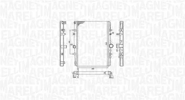 MAGNETI MARELLI 350213199400 Радиатор psa 406, 607 2.2