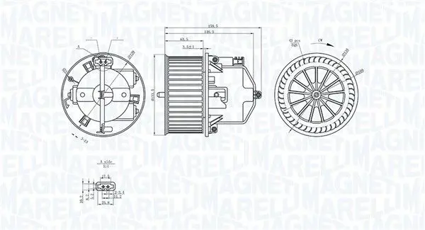 MAGNETI MARELLI 069412352010 Вентилятор салона