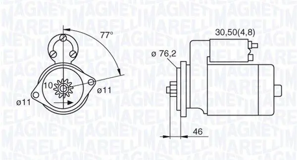 MAGNETI MARELLI 063521230160 Стартер