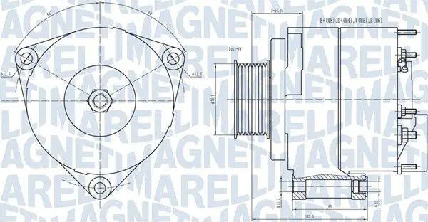 MAGNETI MARELLI 063731593010 Генератор
