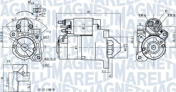MAGNETI MARELLI 063721273010 Стартер
