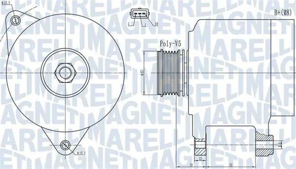 MAGNETI MARELLI 063732133010 Генератор