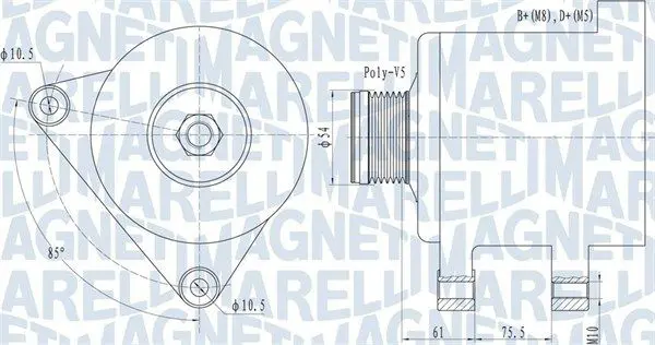 MAGNETI MARELLI 063731559010 Генератор