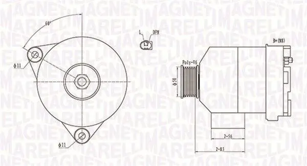 MAGNETI MARELLI 063731872010 Генератор