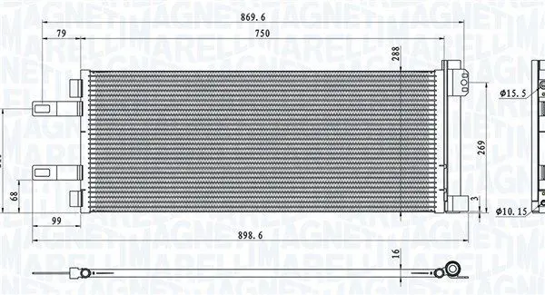 MAGNETI MARELLI 350203623000 Конденсатор