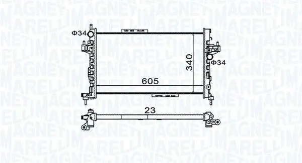 MAGNETI MARELLI 350213977000 Теплообменник