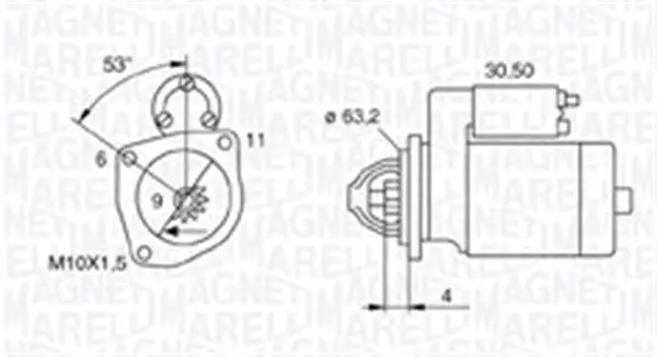 MAGNETI MARELLI 063721057010 Стартер