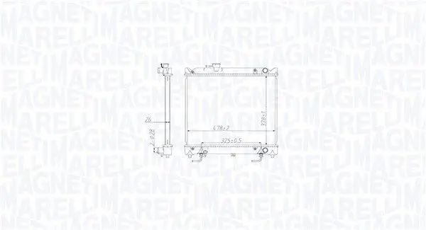 MAGNETI MARELLI 350213213800 Радиатор, охлаждение двигателя