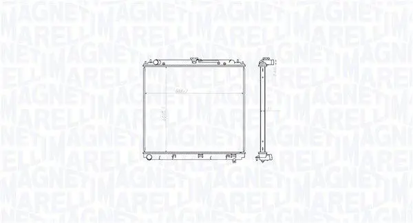 MAGNETI MARELLI 350213212800 Радиатор, охлаждение двигателя