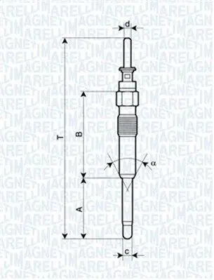 MAGNETI MARELLI 062900023304 Свеча накаливания