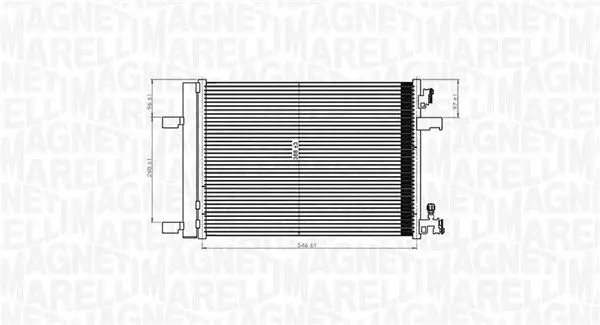 MAGNETI MARELLI 350203769000 Конденсатор, кондиционер