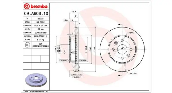 MAGNETI MARELLI 360406099800 Тормозной диск