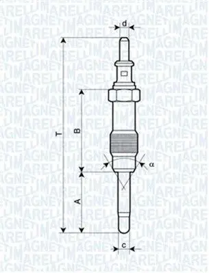 MAGNETI MARELLI 062900046304 Свеча накаливания