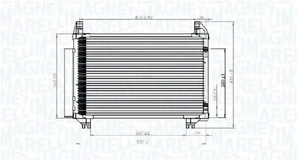 MAGNETI MARELLI 350203741000 Радиатор кондиционера
