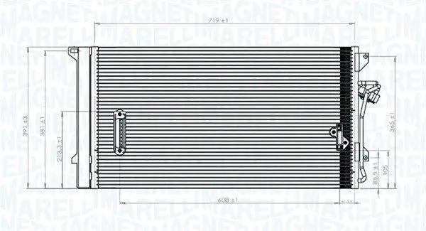 MAGNETI MARELLI 350203743000 Радиатор кондиционера