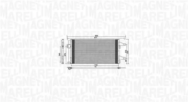 MAGNETI MARELLI 350203761000 Радиатор кондиционера
